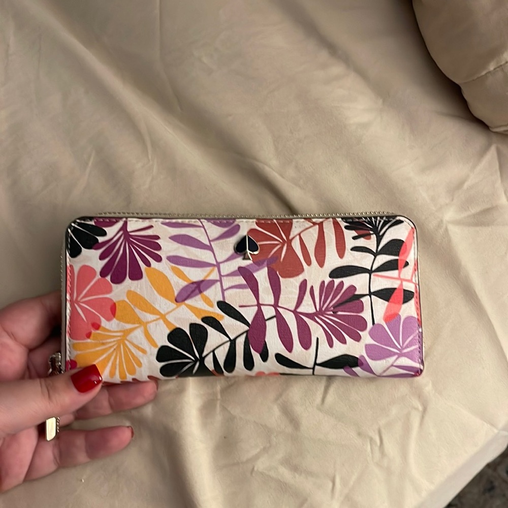 Kate spade tropical print wallet